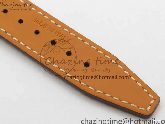 MIROTIME 0127 Durable Portofino 37mm SS V7F 1:1 Best Edition White Dial on Light Brown Leather Strap A 7092